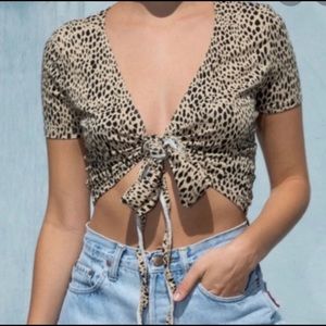 Cheetah Print Wrap Top ✨🐆